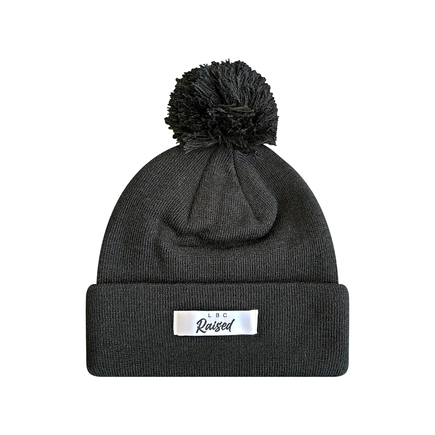 LBC Raised Logo Pom Beanie